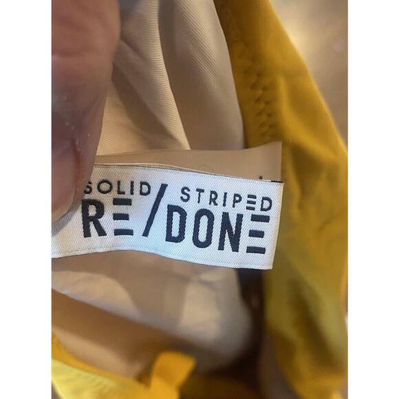 Solid & Striped Re/done Womens Large Yellow Malibu One Piece Swimsuit Retro 70’s - Picture 4 of 5